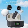 Set of 2 Magnetic Suction UHF Wireless Remote Lavalier Microphones Hidden for Outdoor Live Radio Use with Smart Phones