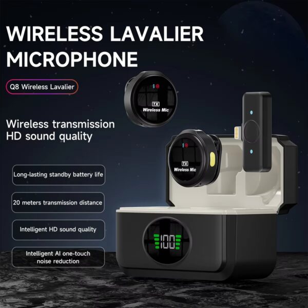 Set of 2 Magnetic Suction UHF Wireless Remote Lavalier Microphones Hidden for Outdoor Live Radio Use with Smart Phones