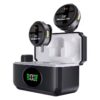 Set of 2 Magnetic Suction UHF Wireless Remote Lavalier Microphones Hidden for Outdoor Live Radio Use with Smart Phones