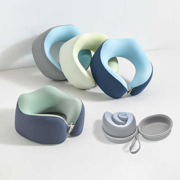 Adjustable Travel Neck Pillow Memory Foam Foldable Design
