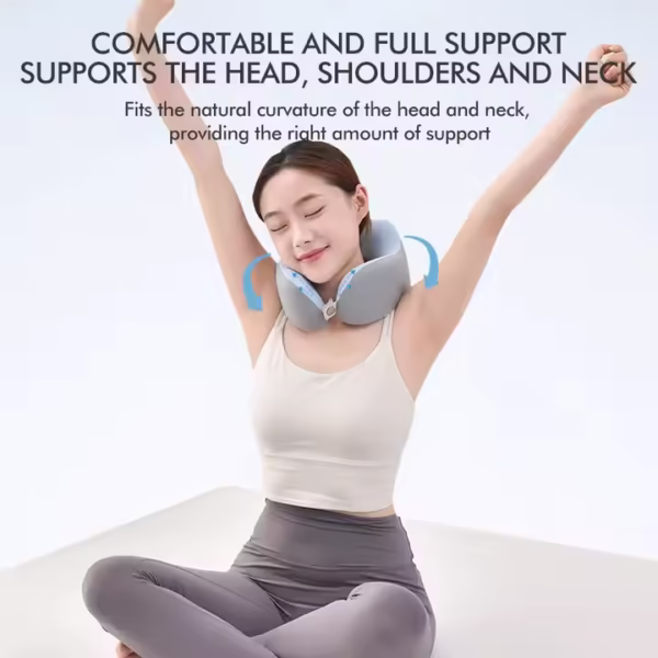 Adjustable Travel Neck Pillow Memory Foam Foldable Design - Image 5