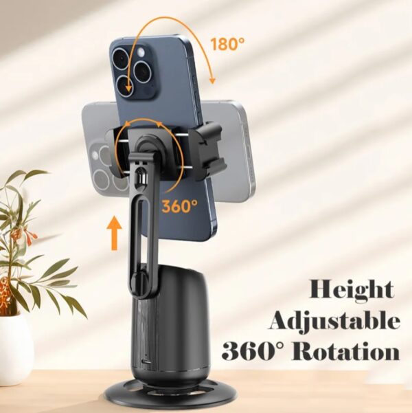 AI Face Tracking Tripod with 360° Rotation & Dual Cold Shoe - Image 2