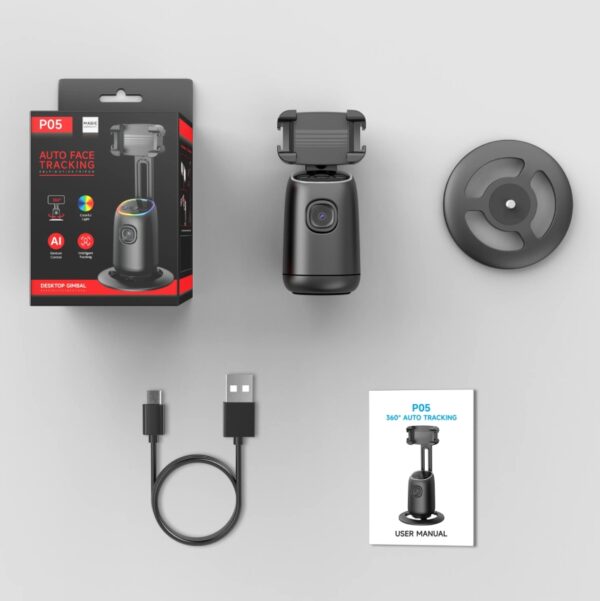 AI Face Tracking Tripod with 360° Rotation & Dual Cold Shoe - Image 6