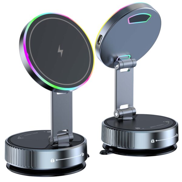 Magnetic Foldable Wireless Charger Stand – Universal for Car/Home/Office - Image 3