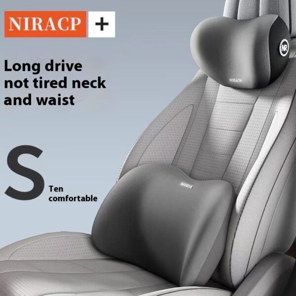 Memory Foam Car Neck & Back Support Pillow Set - Image 3